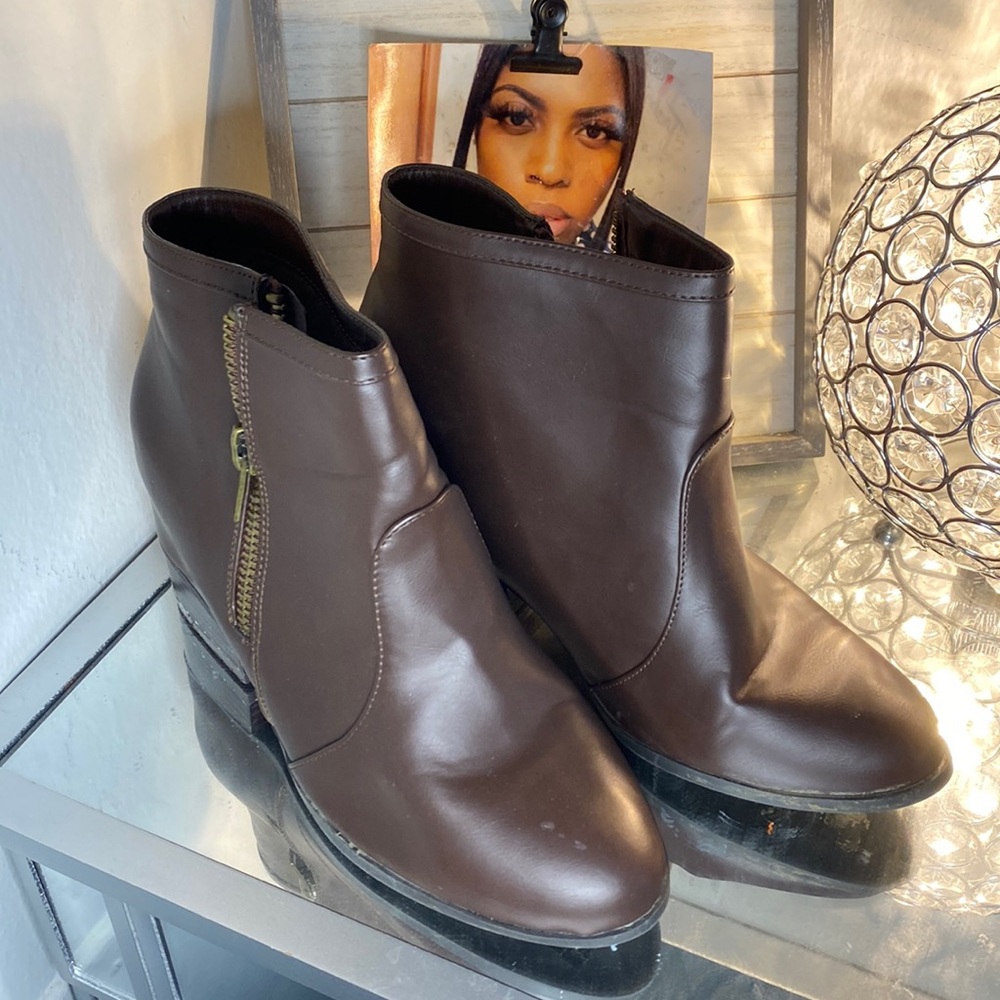 Brown booties